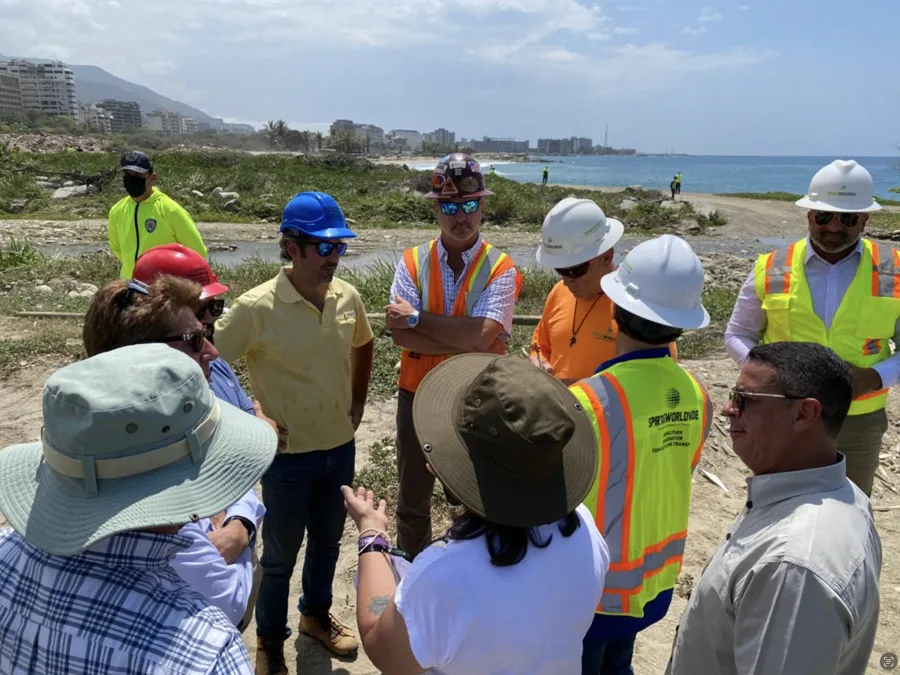 Site teams coordinating in La Guaira, Venezuela